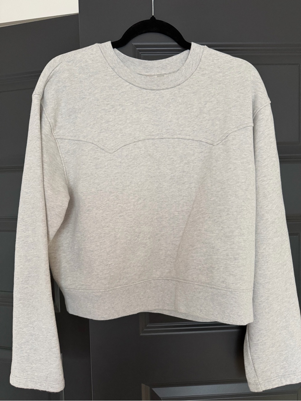 Levi's Light Gray Crewneck Sweatshirt with Curved Yoke